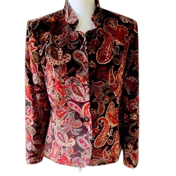 Talbots Sateen Paisley ladies jacket size 10. Perfect condition. Long sleeve - Picture 1 of 13